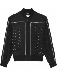 ανδρικό μαύρο dotted print jacket saint laurent