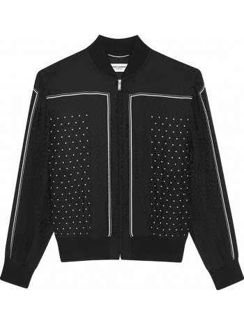 ανδρικό μαύρο dotted print jacket saint laurent σε προσφορά