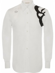 ανδρικό λευκό logo embroidery harness shirt alexander mcqueen
