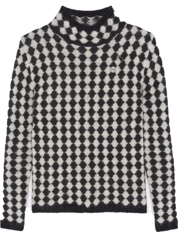 ανδρικό μαύρο turtleneck diamond motif sweater saint laurent σε προσφορά