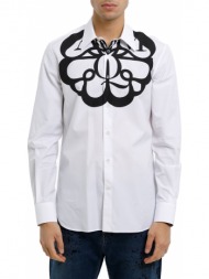 ανδρικό λευκό logo long-sleeved shirt alexander mcqueen