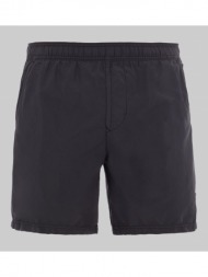 ανδρικό μαύρο logo patch mini shorts stone island