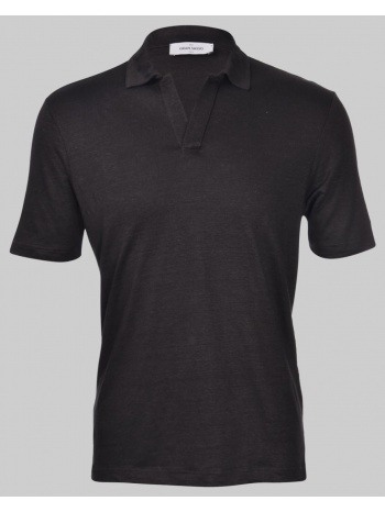 ανδρικό μαύρο linen polo t-shirt gran sasso σε προσφορά