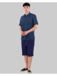 ανδρικό μπλε lino shirt natural blue 120% lino