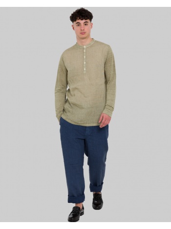 ανδρικό xak serafino regular fit linen shirt 120% lino σε προσφορά