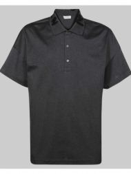 ανδρικό γκρι oversized polo with logo detail alexander mcqueen