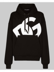 ανδρικό μαύρο dg logo hoodie dolce & gabbana