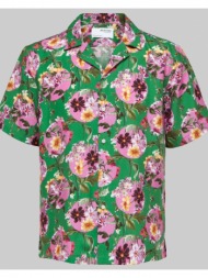 ανδρικό πολύχρωμο floral short-sleeved liberty print shirt selected homme