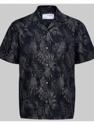 ανδρικό μαύρο leaf shirt selected homme