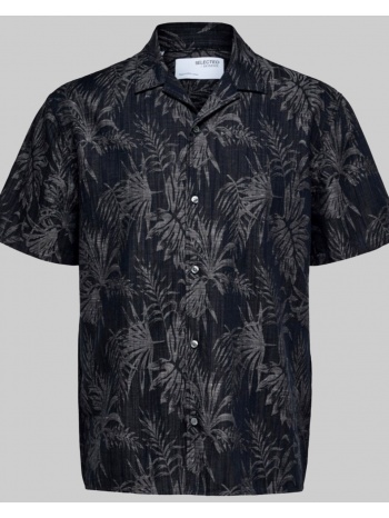 ανδρικό μαύρο leaf shirt selected homme σε προσφορά