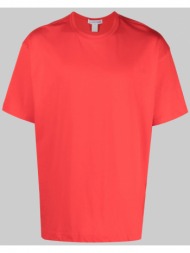ανδρικό κόκκινο logo-print cotton t-shirt comme des garçons shirt
