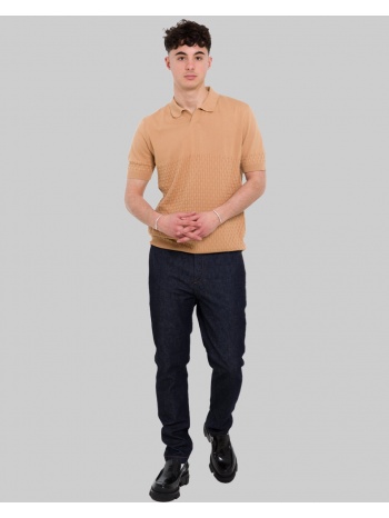 ανδρικό μπεζ polo t-shirt 39masq σε προσφορά