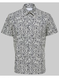 ανδρικό μπλε printed short sleeved shirt selected homme