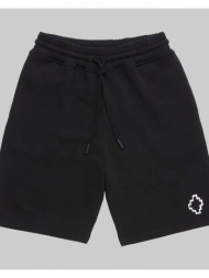 ανδρικό μαύρο tempera cross basket shorts marcelo burlon