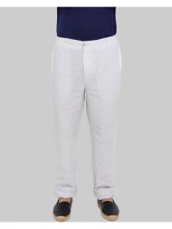 ανδρικό λευκό linen trousers ιn white 120% lino