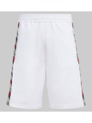 ανδρικό λευκό bermuda shorts with knitted insert missoni