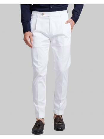 ανδρικό λευκό retro white trousers berwich σε προσφορά