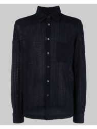 ανδρικό μαύρο zigzag-woven striped shirt missoni