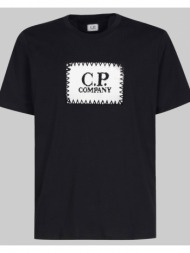ανδρικό μαύρο jersey label t-shirt c. p. company