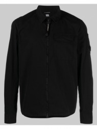 ανδρικό μαύρο lens-detail long-sleeve shirt c. p. company