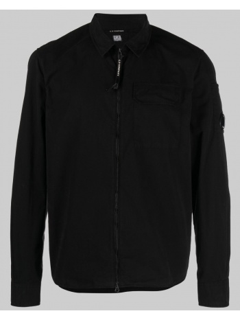 ανδρικό μαύρο lens-detail long-sleeve shirt c. p. company σε προσφορά