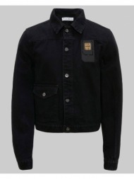 ανδρικό μαύρο sim card trucker jacket jw anderson