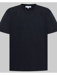 ανδρικό μαύρο black crewneck t-shirt jw anderson