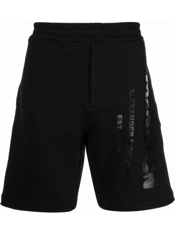ανδρικό μαύρο logo-print track shorts alexander mcqueen σε προσφορά