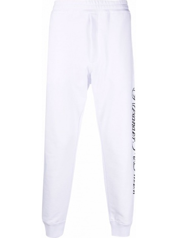 ανδρικό λευκό slim-fit cotton track pants alexander mcqueen σε προσφορά