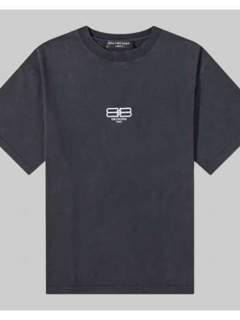 ανδρικό μαύρο embroidered bb logo t-shirt balenciaga σε προσφορά