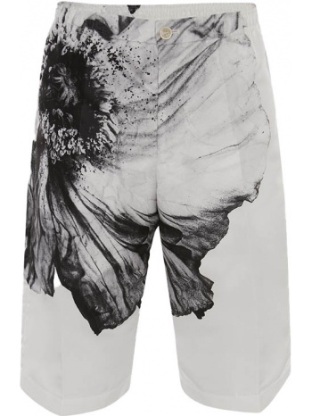 ανδρικό λευκό flower print polyfaille shorts alexander σε προσφορά