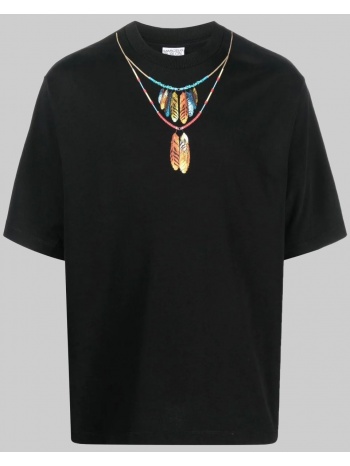 ανδρικό μαύρο feather necklace black tee marcelo burlon σε προσφορά