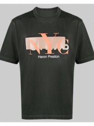 ανδρικό μαύρο nyc censored t-shirt heron preston