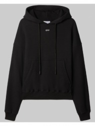ανδρικό μαύρο stamp skate hoodie in black off-white