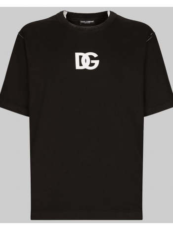 ανδρικό μαύρο dg logo print black t-shirt dolce & gabbana σε προσφορά