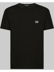 ανδρικό μαύρο branded tag black t-shirt dolce & gabbana