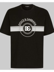ανδρικό μαύρο interlock black t-shirt dolce & gabbana