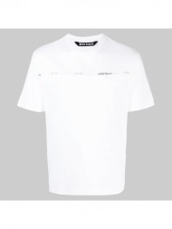 ανδρικό λευκό logo stripe white t-shirt palm angels