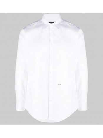 ανδρικό λευκό mini logo relaxed white shirt dsquared2