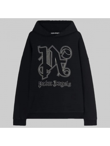 ανδρικό μαύρο monogram statement black hoody palm angels σε προσφορά