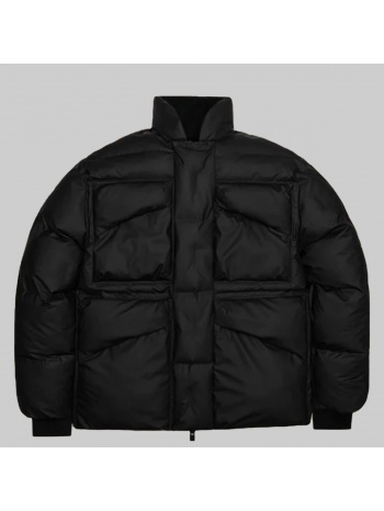 ανδρικό μαύρο black harbin puffer bomber jacket rains σε προσφορά