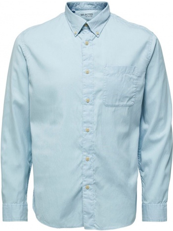 ανδρικό μπλε soft tencel lyocell shirt selected homme σε προσφορά