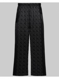 ανδρικό μαύρο heart monogram pyjama silk trousers casablanca
