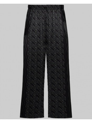 ανδρικό μαύρο heart monogram pyjama silk trousers casablanca σε προσφορά