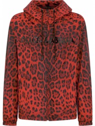 ανδρικό κόκκινο leopard-print nylon jacket dolce & gabbana
