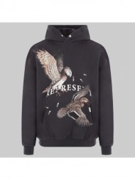 ανδρικό μαύρο birds of prey hoodie represent