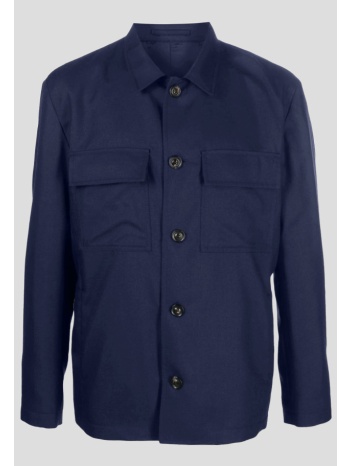 ανδρικό μπλε cashmere shirt jacket lardini σε προσφορά