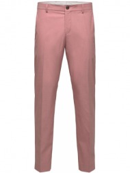ανδρικό ροζ slim fit trousers/pink selected homme