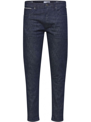 ανδρικό μπλε tapered slim-fit dark blue jeans selected homme σε προσφορά