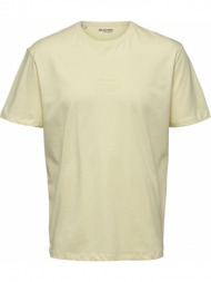 ανδρικό κίτρινο lemon icing crewneck t-shirt selected homme